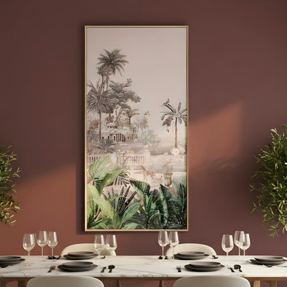 Vantara – Natural Silk Textured Art with Diamond & Pearl Detailing ~ 5.5 ft x 3 ft