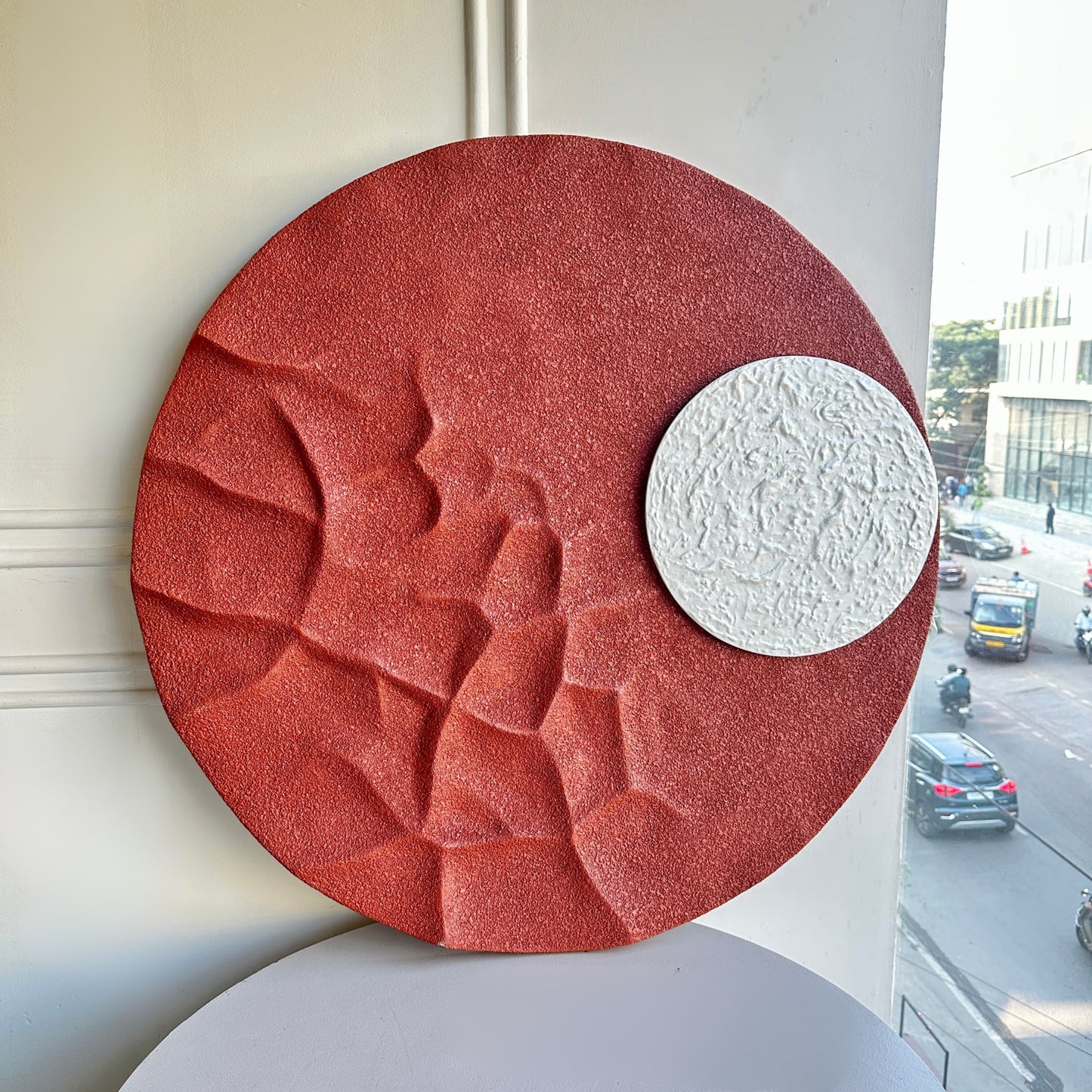 Orbit - Abstract Circular Premium Wall Art - 3 feet Dia