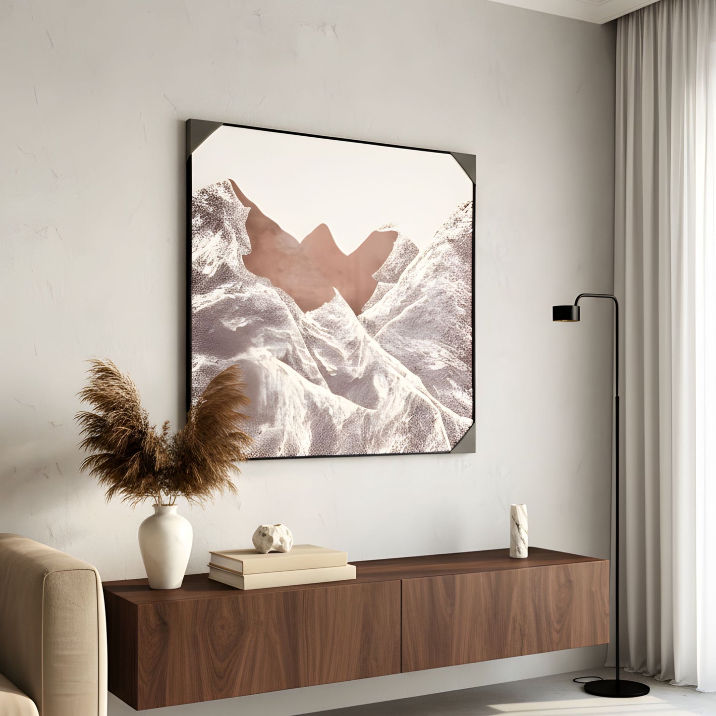 Ridgeline - Mountain-inspired UV Print Canvas Wall Art ~ 3.5 ft x 3.5 ft