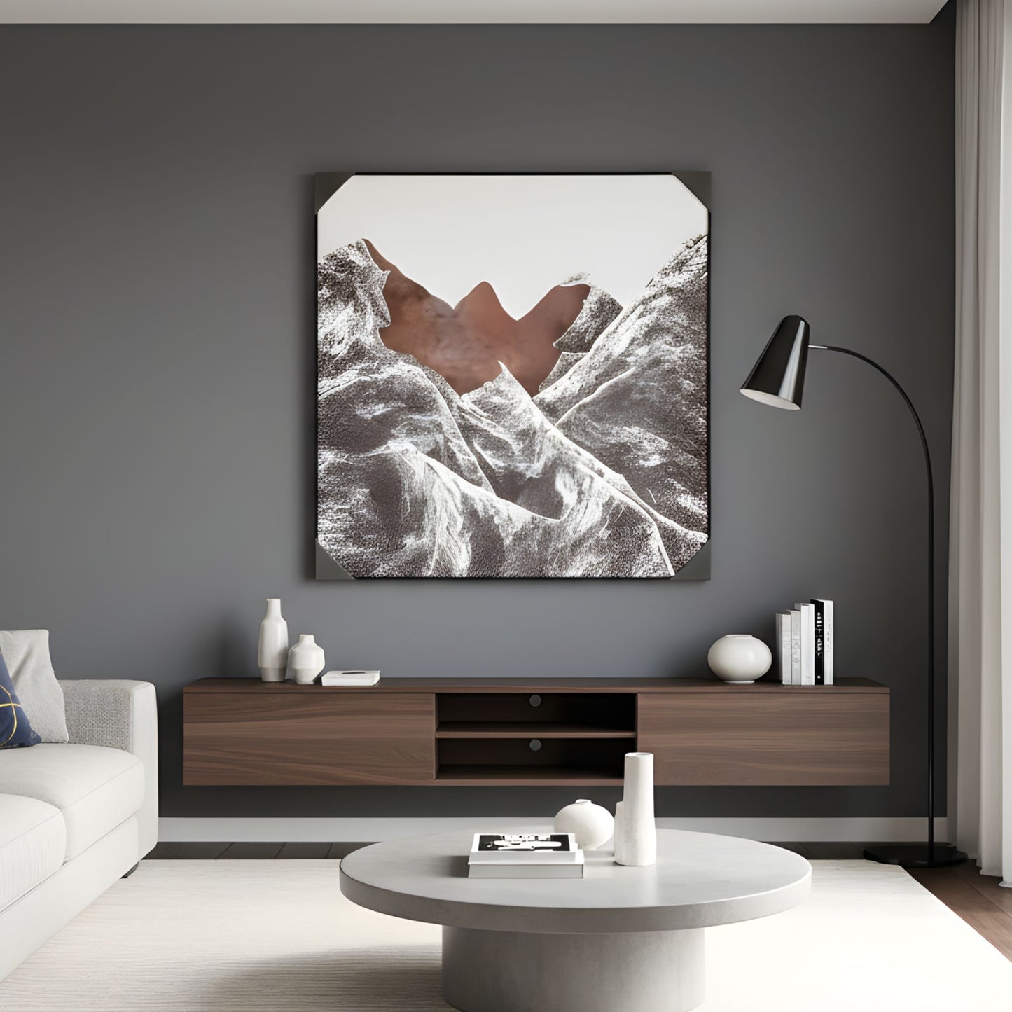 Ridgeline - Mountain-inspired UV Print Canvas Wall Art ~ 3.5 ft x 3.5 ft