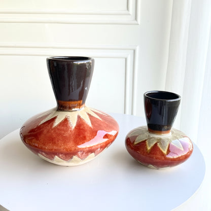 Sienna - Red & Black Ceramic Vases