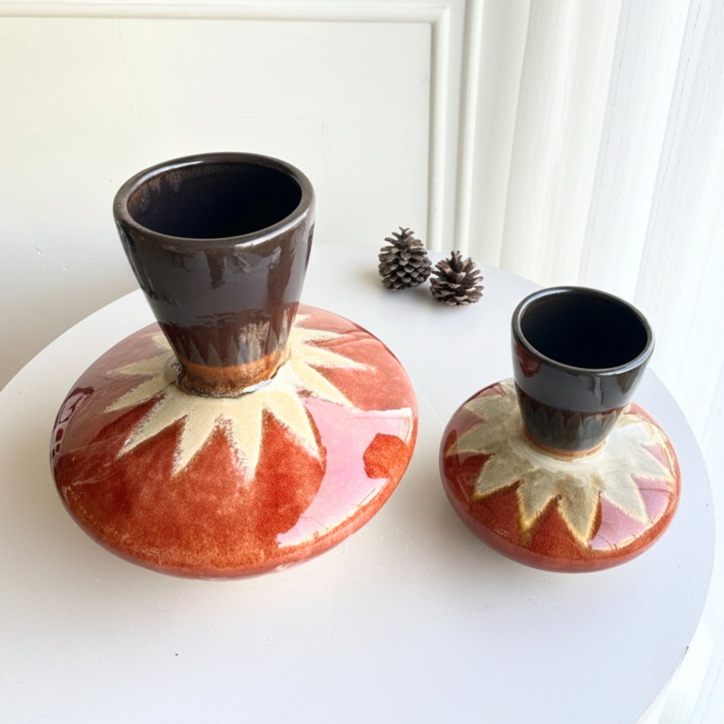 Sienna - Red & Black Ceramic Vases
