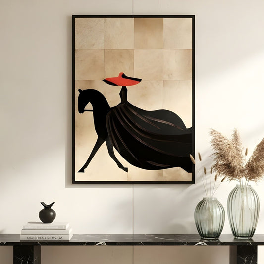 Diana - Bovine Leather Wall Art ~ 4.5 ft x 3 ft