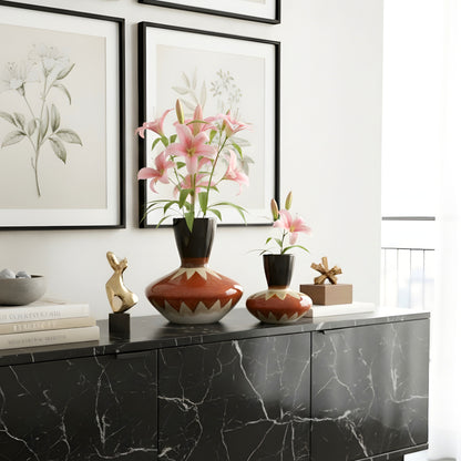 Sienna - Red & Black Ceramic Vases