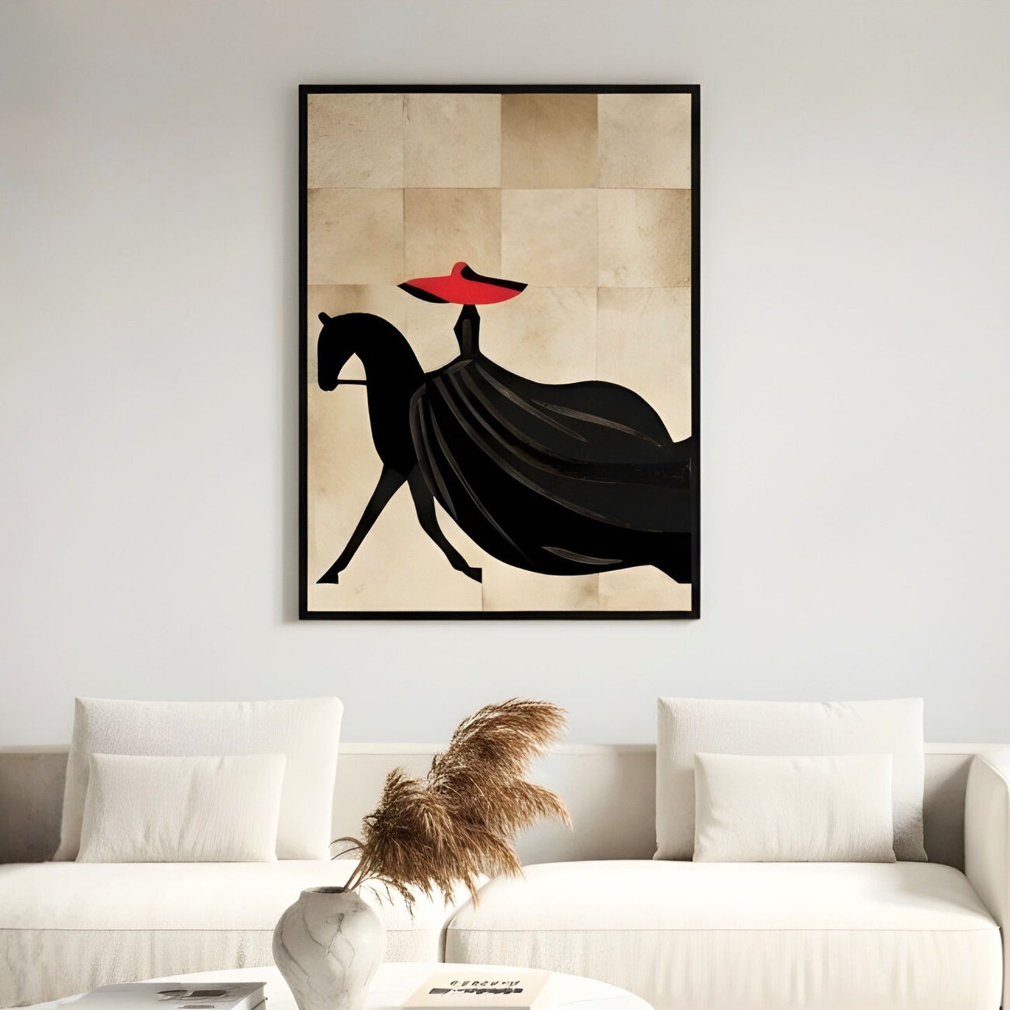 Diana - Bovine Leather Wall Art ~ 4.5 ft x 3 ft