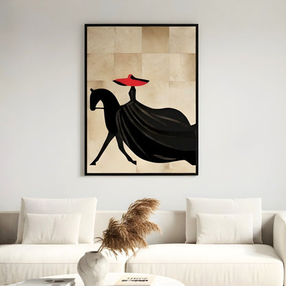Diana - Bovine Leather Wall Art ~ 4.5 ft x 3 ft
