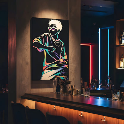 Freestyle - Human Themed LED Wall Art ~ 4 ft x 3 ft