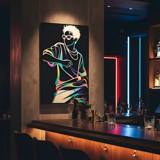 Freestyle - Human Themed LED Wall Art ~ 4 ft x 3 ft