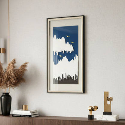 Skyrise - Mountains & Nature Inspired Premium Wall Art ~ 5.5 ft Tall