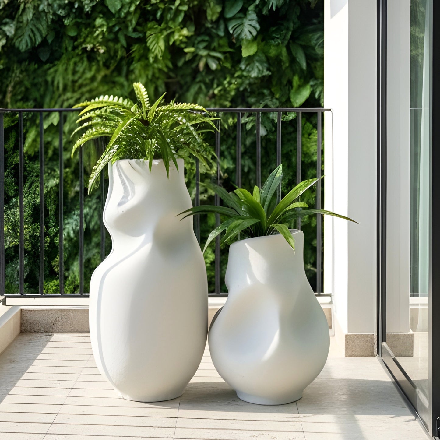 Forma ~ 2.5 ft & 3.5 ft Large Sculptural Plant Pots