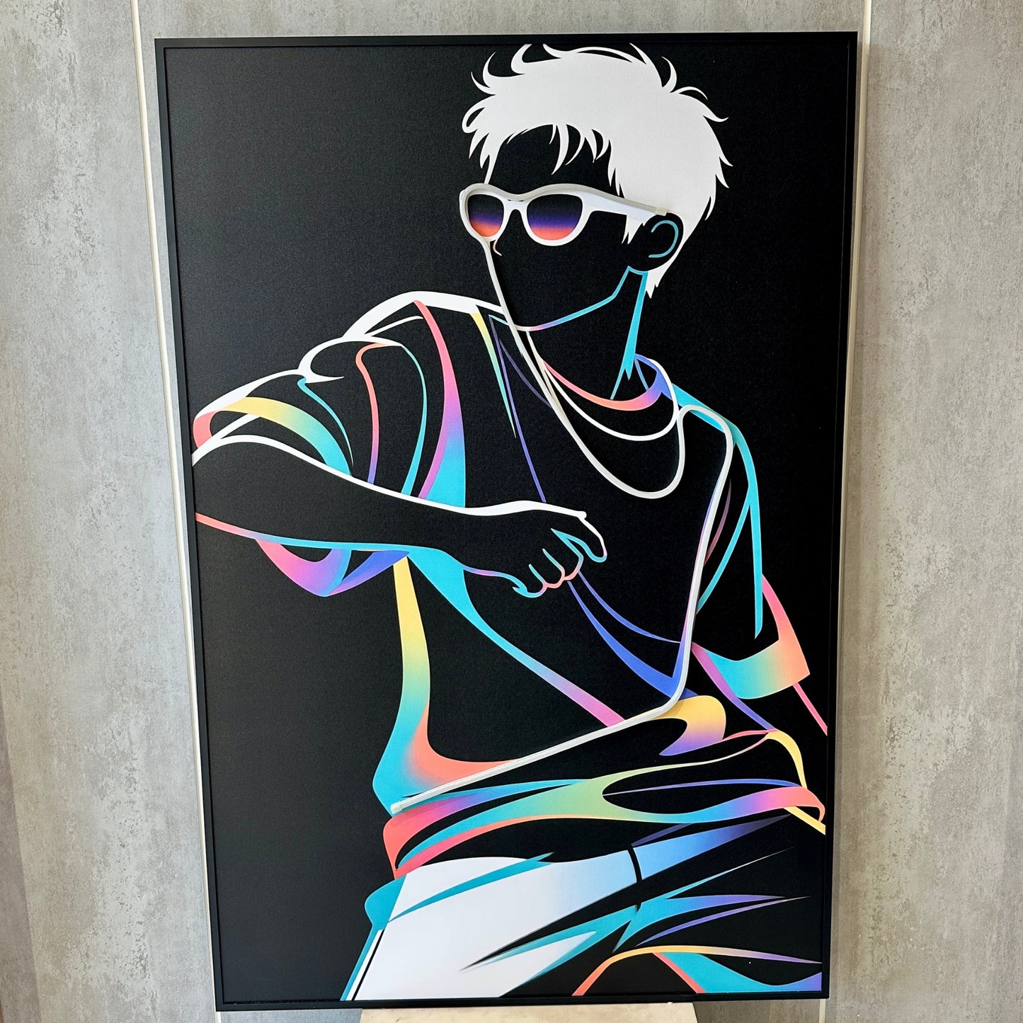 Freestyle - Human Themed LED Wall Art ~ 4 ft x 3 ft