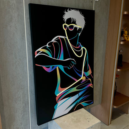 Freestyle - Human Themed LED Wall Art ~ 4 ft x 3 ft
