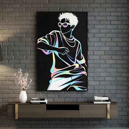 Freestyle - Human Themed LED Wall Art ~ 4 ft x 3 ft