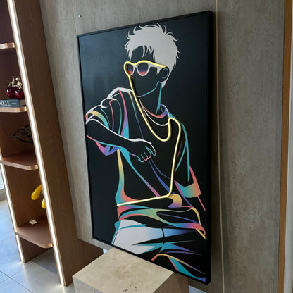 Freestyle - Human Themed LED Wall Art ~ 4 ft x 3 ft