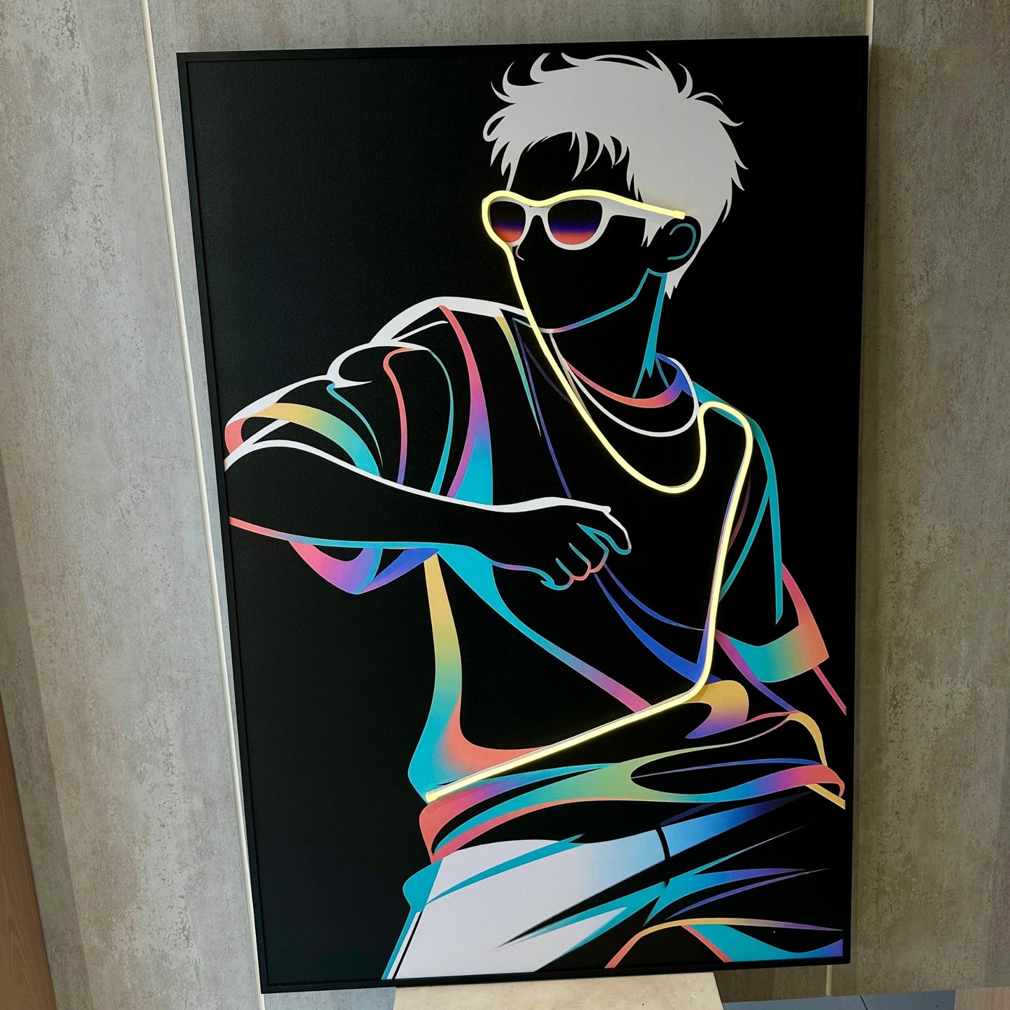 Freestyle - Human Themed LED Wall Art ~ 4 ft x 3 ft