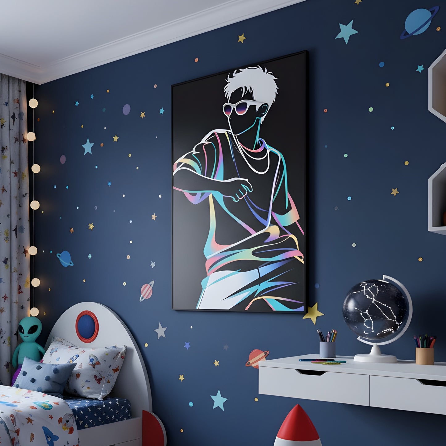 Freestyle - Human Themed LED Wall Art ~ 4 ft x 3 ft