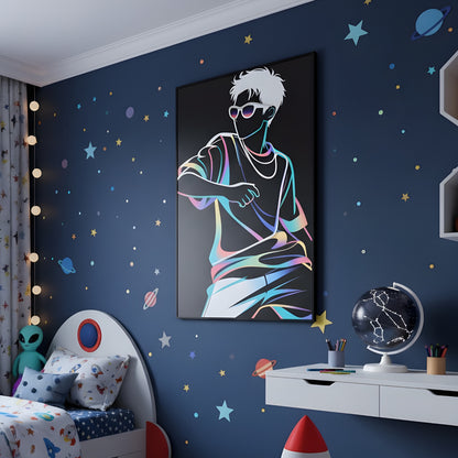 Freestyle - Human Themed LED Wall Art ~ 4 ft x 3 ft