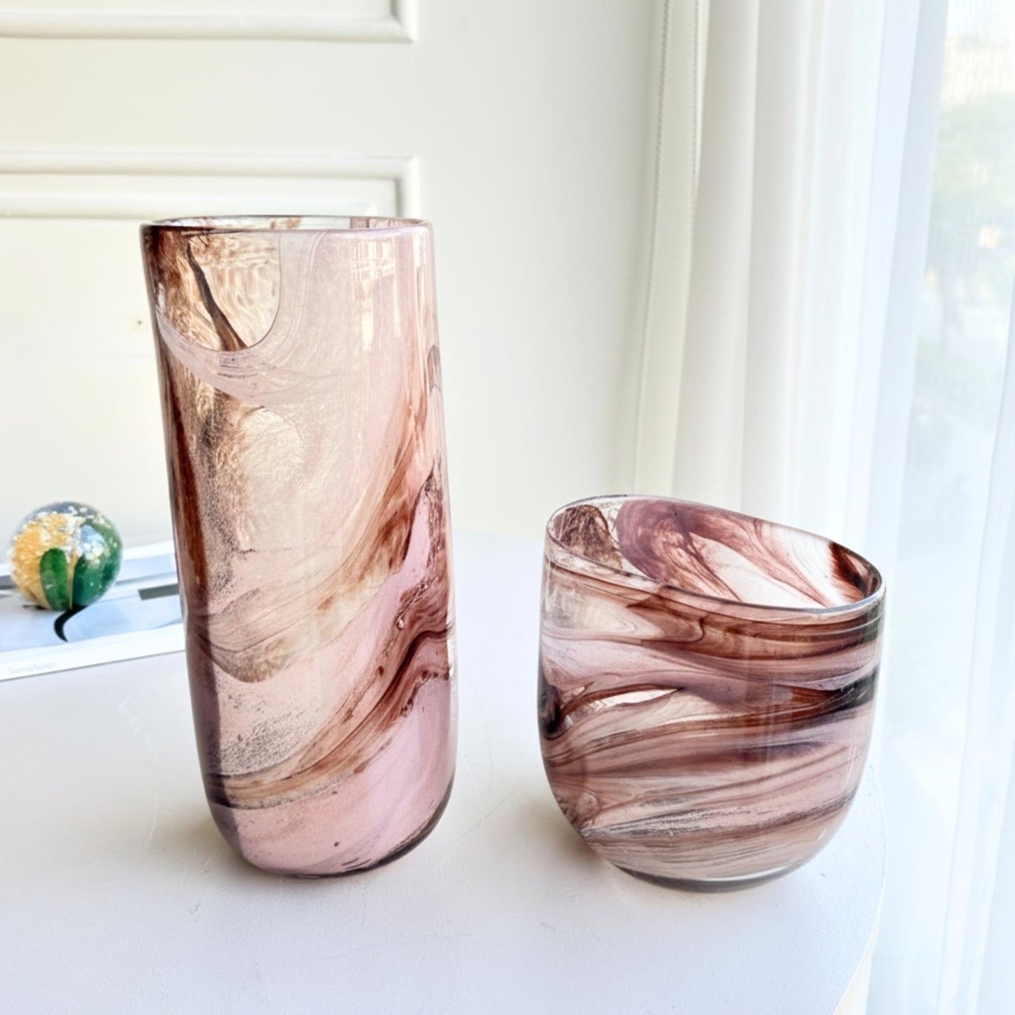Hazel - Brown Glass Vases