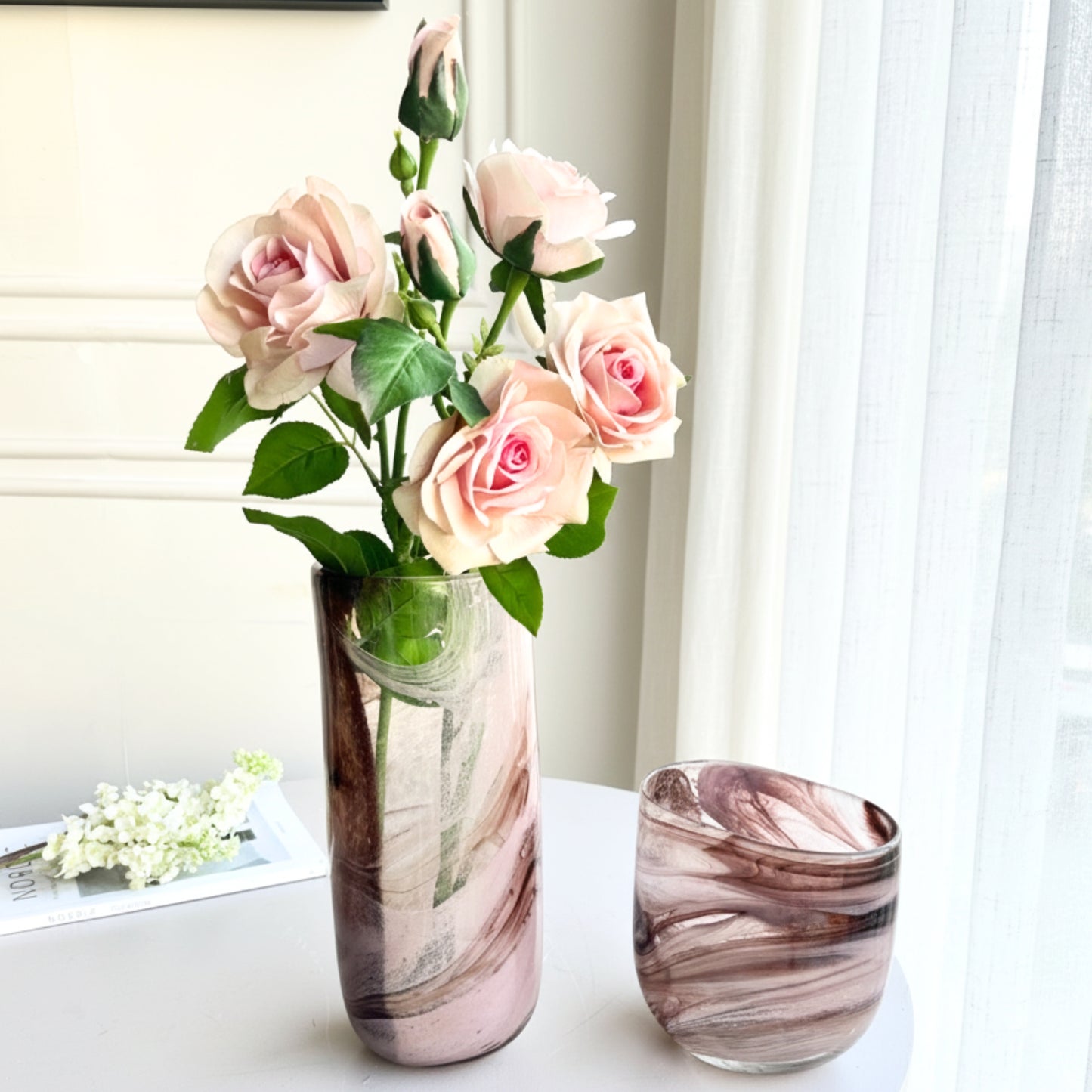 Hazel - Brown Glass Vases