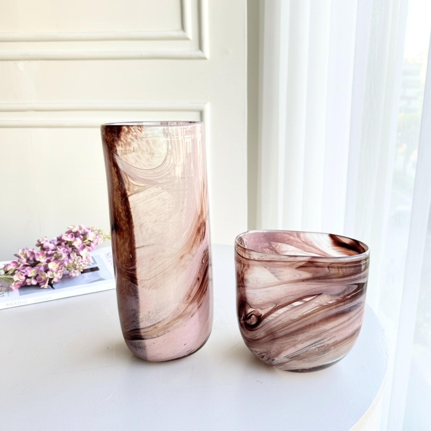 Hazel - Brown Glass Vases