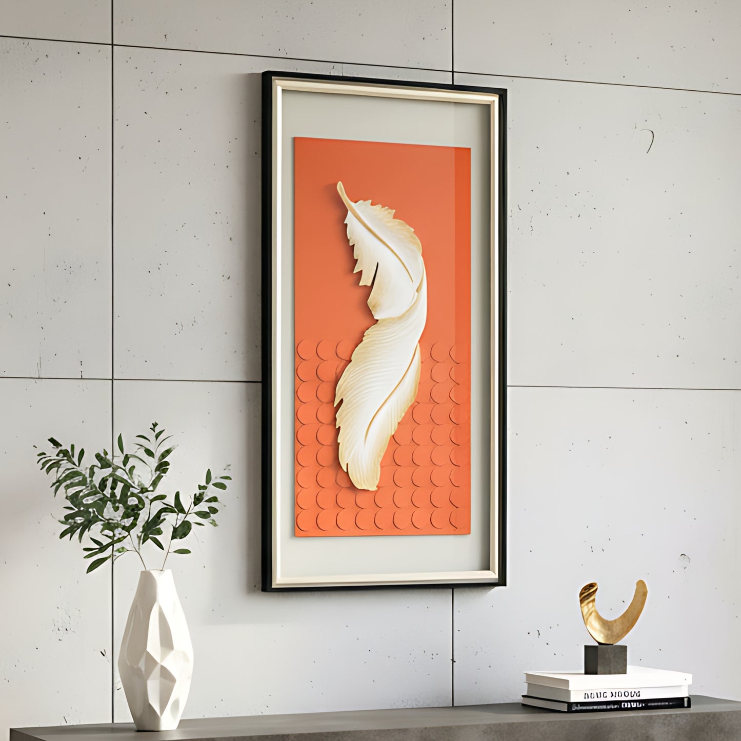 Arisé - Feather & Nature Inspired Premium Wall Art ~ 5.5 ft Tall