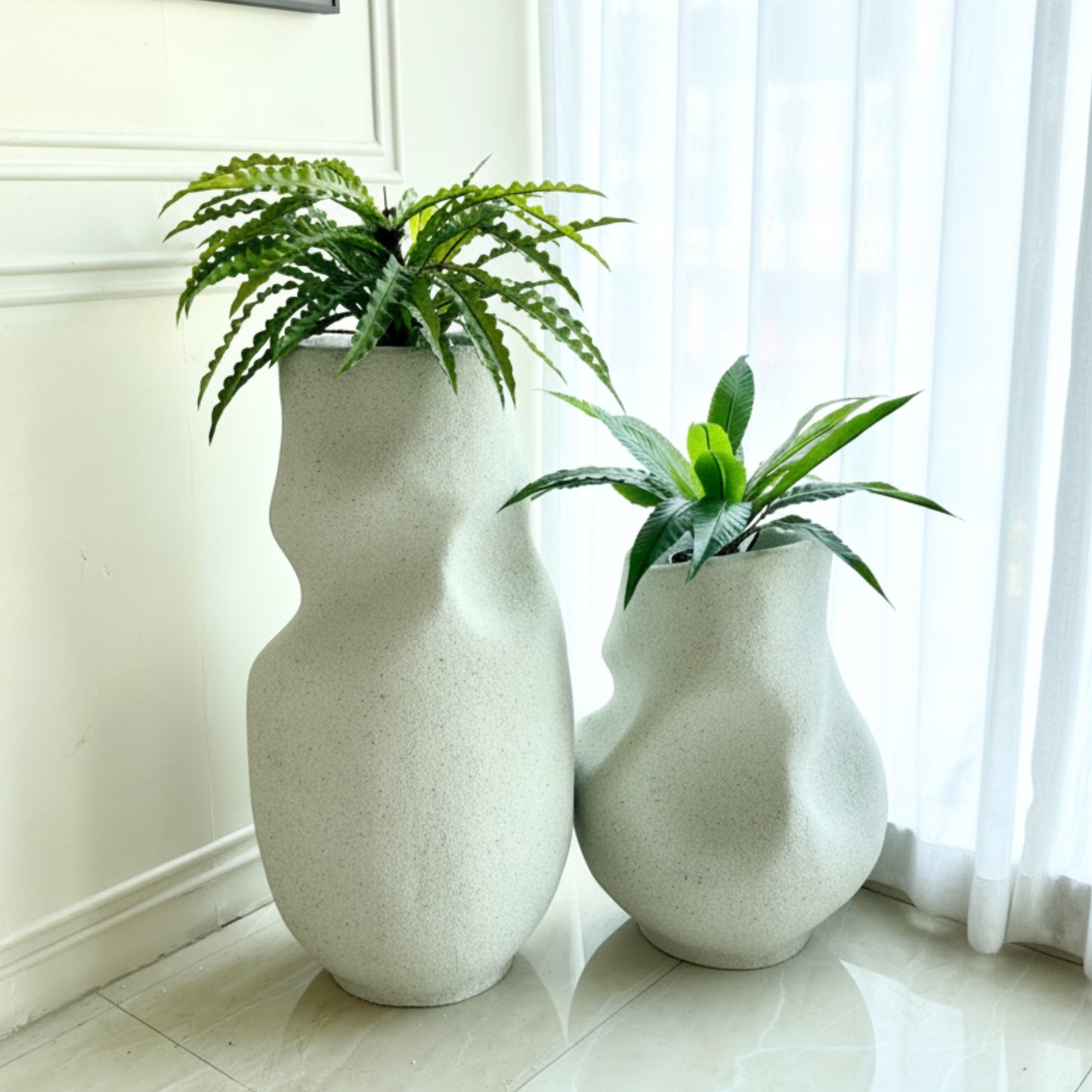 Forma ~ 2.5 ft & 3.5 ft Large Sculptural Plant Pots