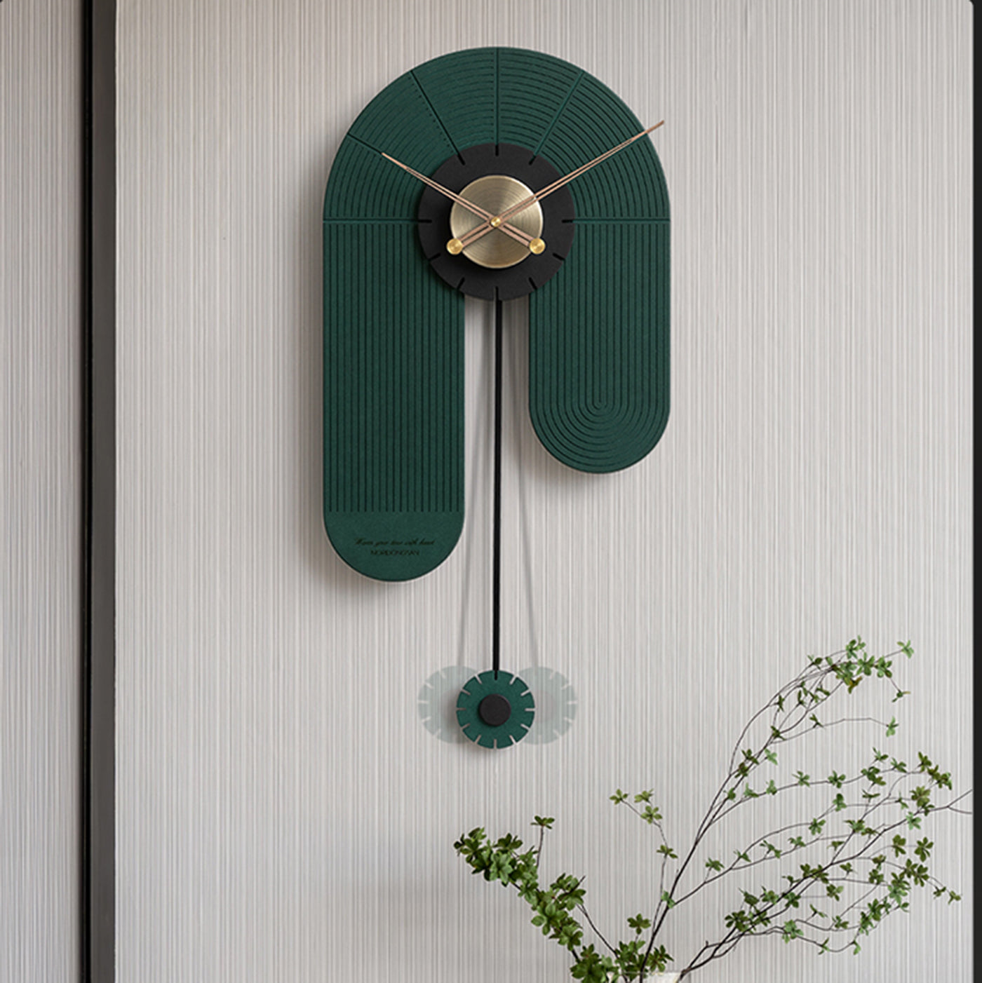The Surreal Flow of Life - Luxe Wall Clock - Style 6 - Green