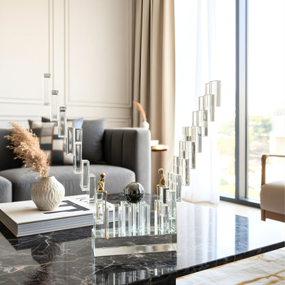 Levels - Crystal & Brass Showpiece