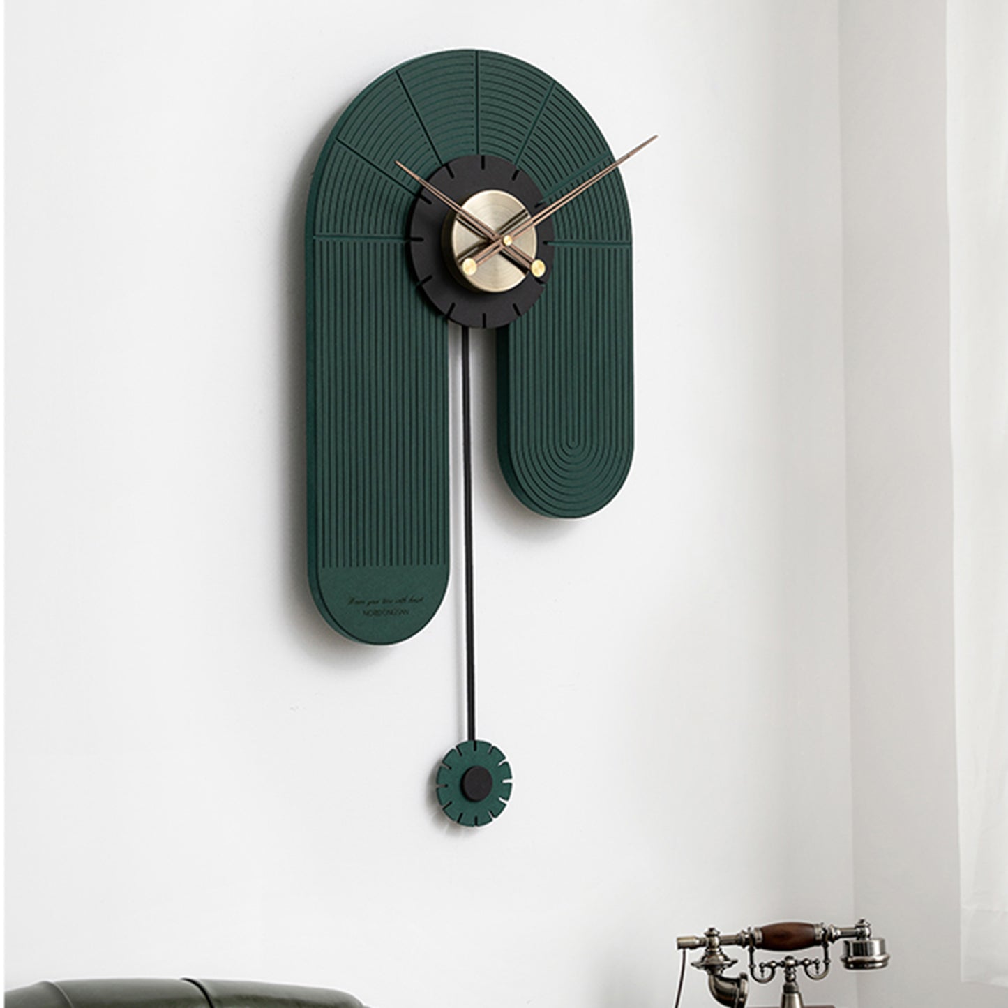 The Surreal Flow of Life - Luxe Wall Clock - Style 6 - Green