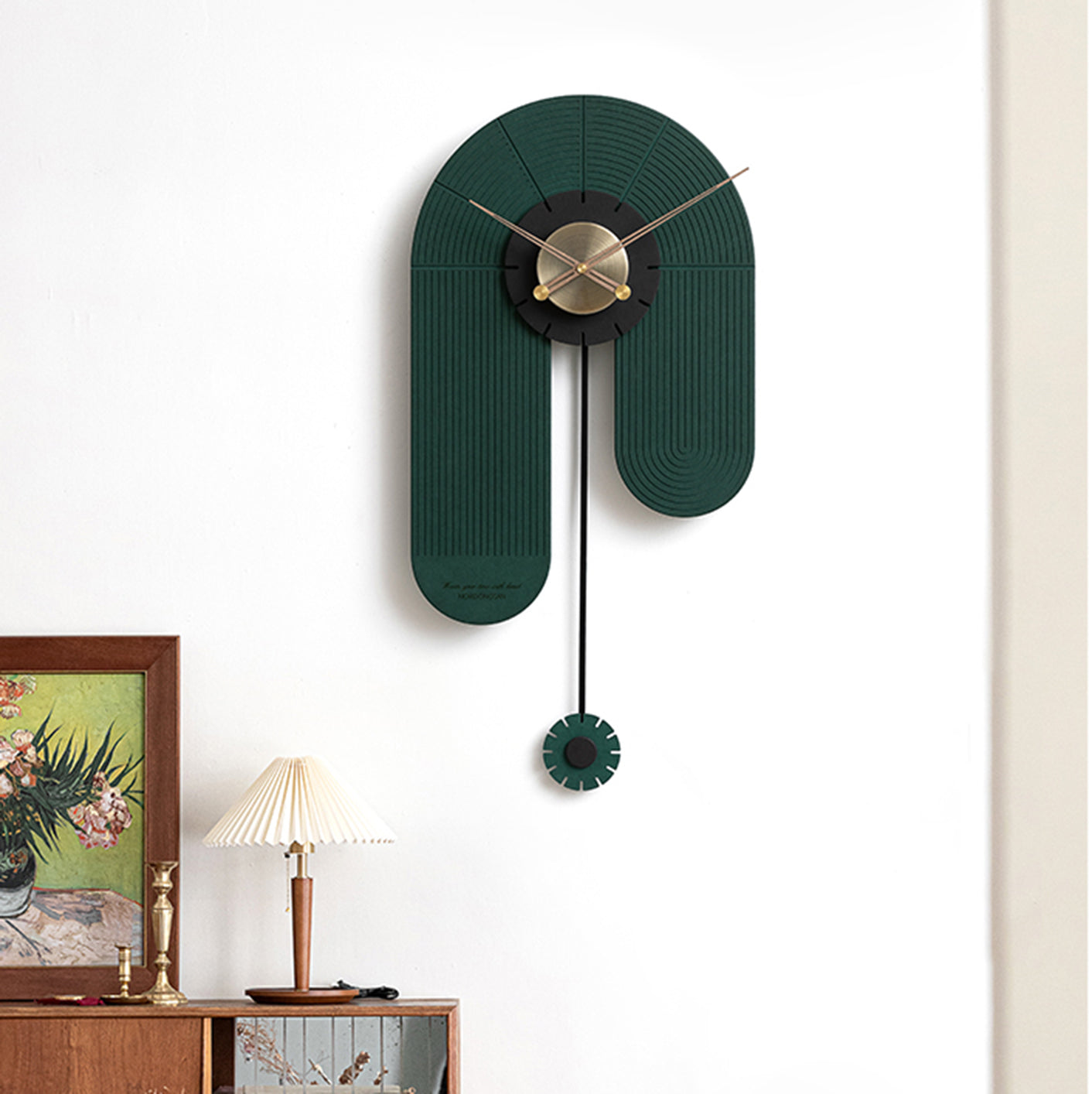 The Surreal Flow of Life - Luxe Wall Clock - Style 6 - Green