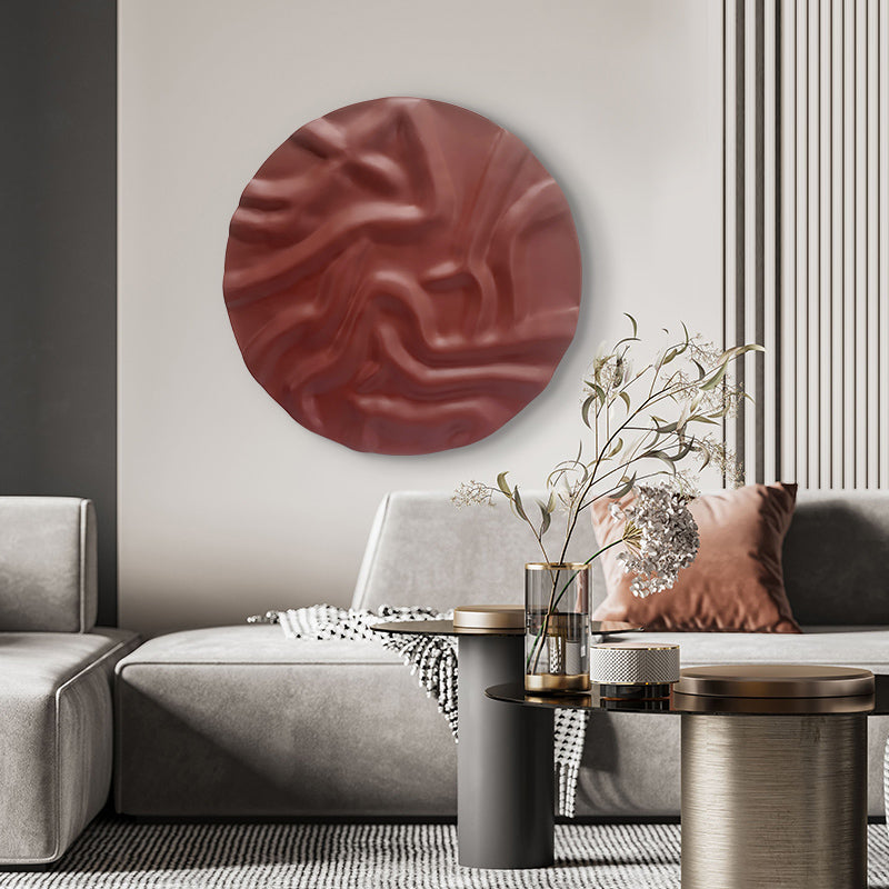 Premium Wall Art The Flow - Premium Wooden Wall Art ~ 3 feet Dia - Red