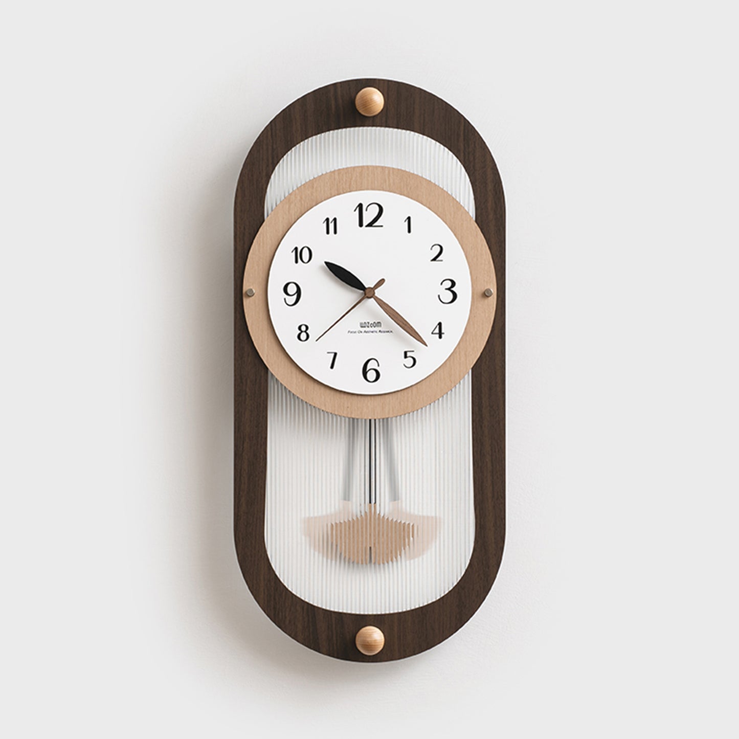 Tempo - Designer Pendulum Wall Clock - Brown