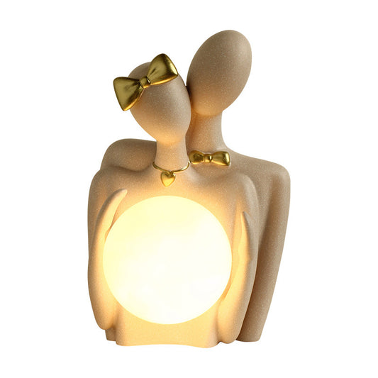 Showpiece Tender Touch - Couple Figurine & Table Lamp
