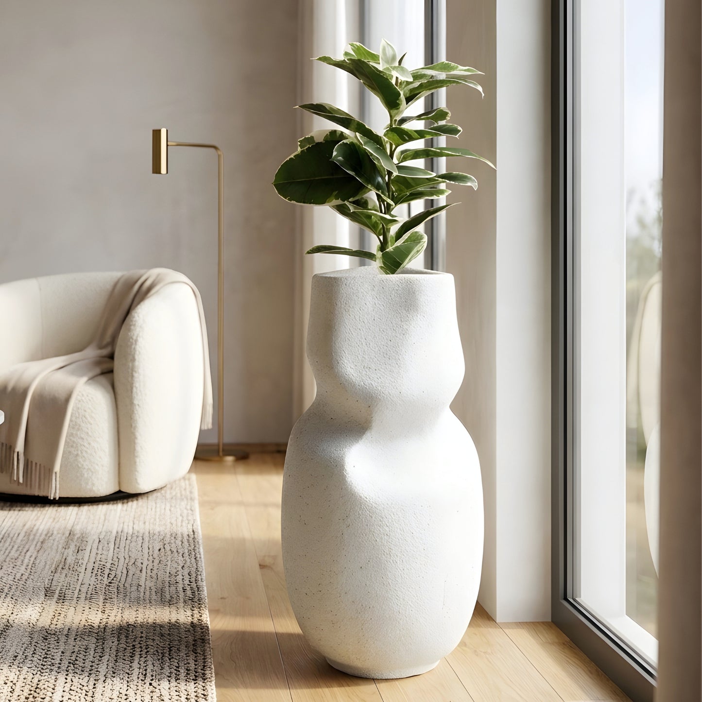 Forma ~ 2.5 ft & 3.5 ft Large Sculptural Plant Pots