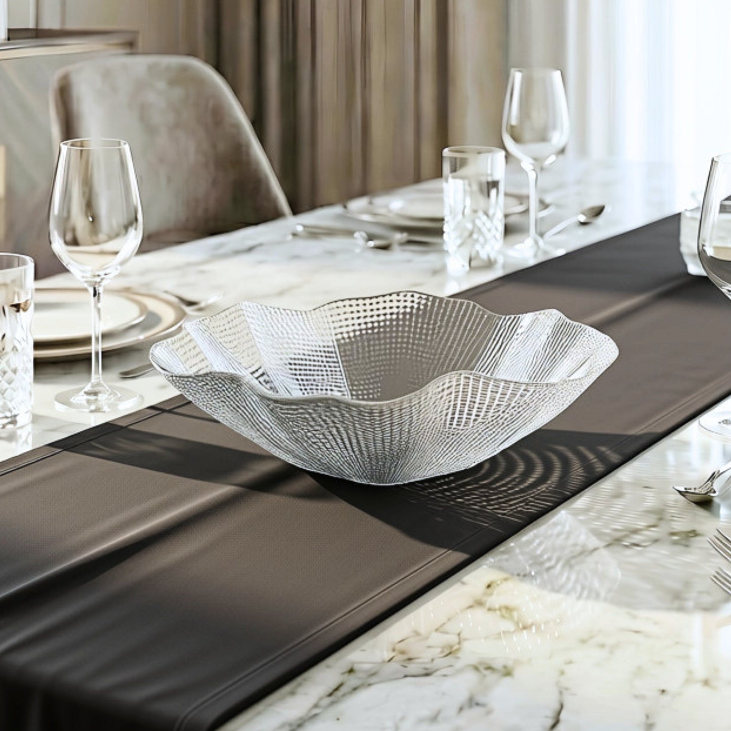 Corolla - Flower Shaped Glass Decorative Bowl - Style 1