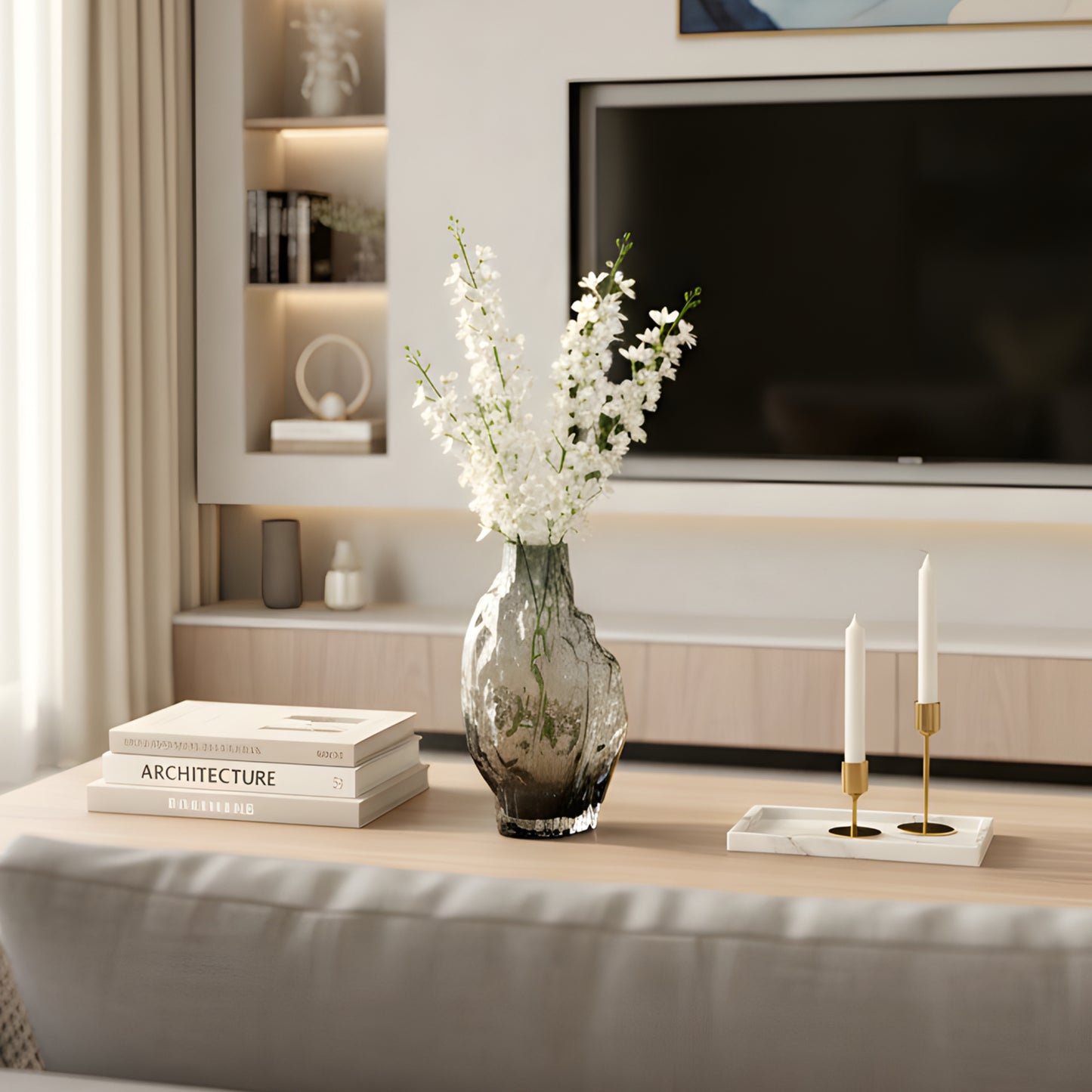 Glacial - Thick Crystal Glass Vase