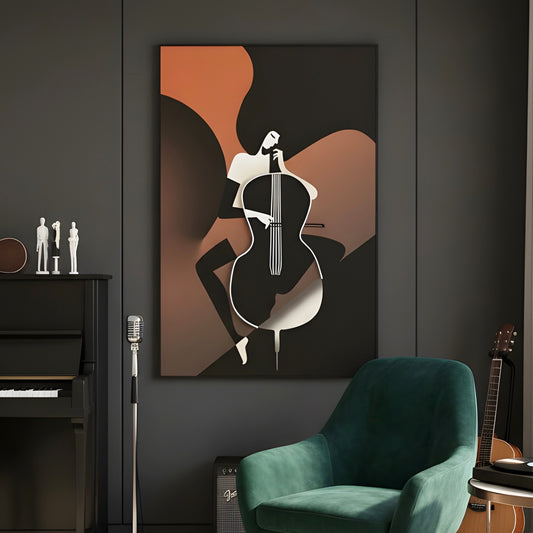Sonara - Cello themed LED Wall Art ~ 5 ft x 3.5 ft