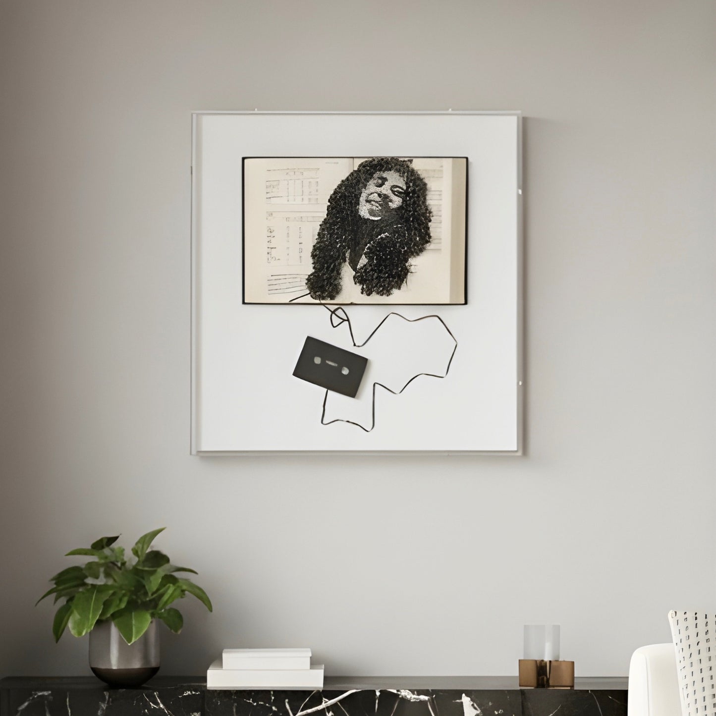 One Love – Bob Marley inspired Mixed Media Wall Art ~ 2 ft x 2 ft
