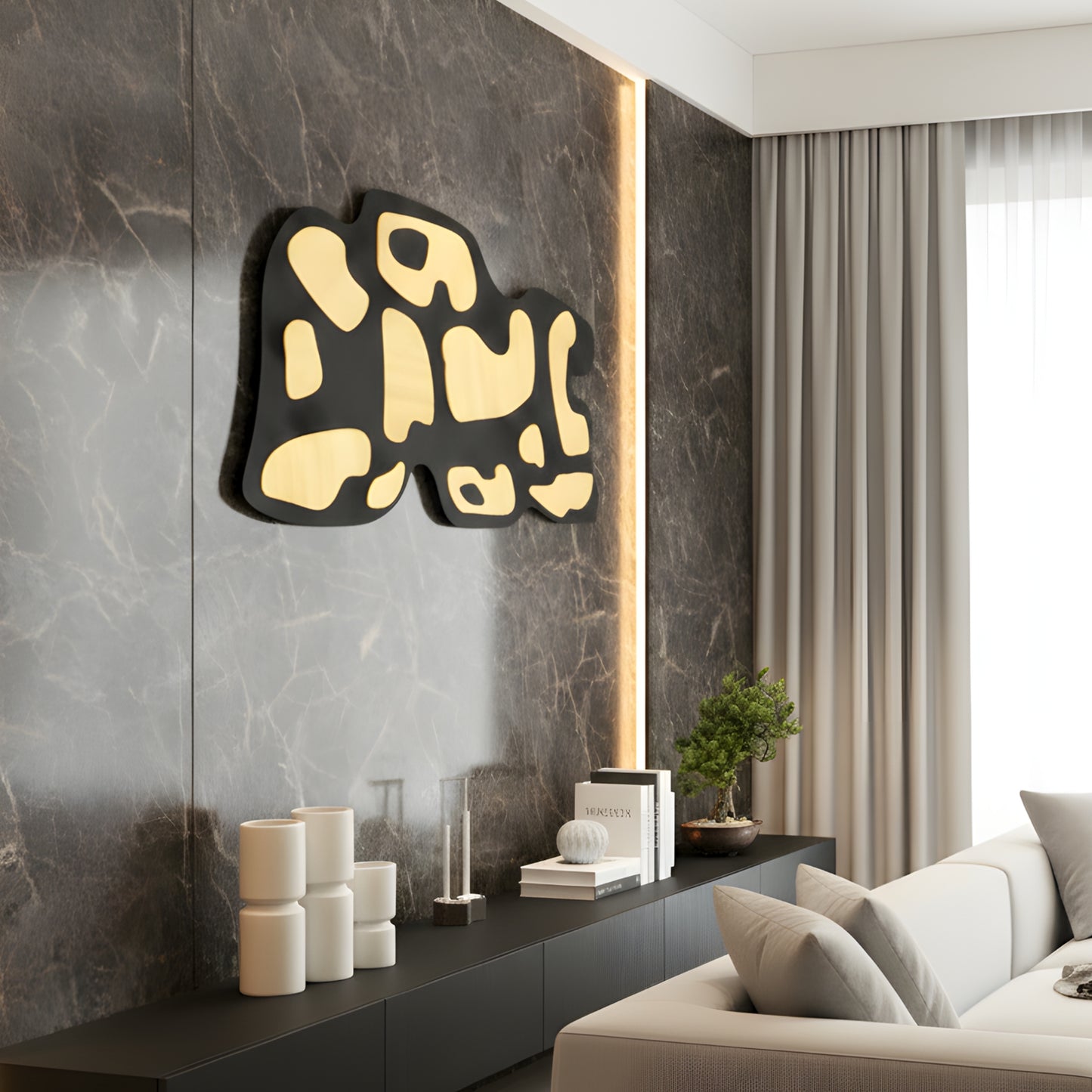 Mosaic - Modern Abstract Premium Wall Art ~ 4 ft x 2 ft