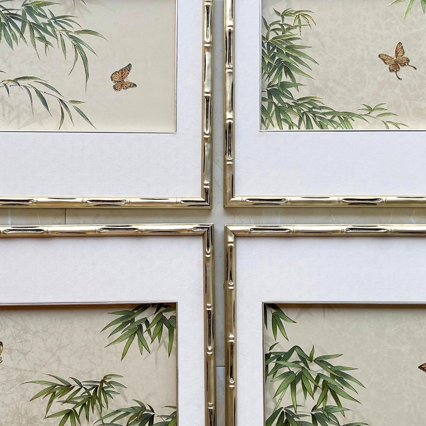 Satori - Butterfly & Nature Inspired Premium Wall Art (Set of 4) ~ 3.5 x 3.5 ft