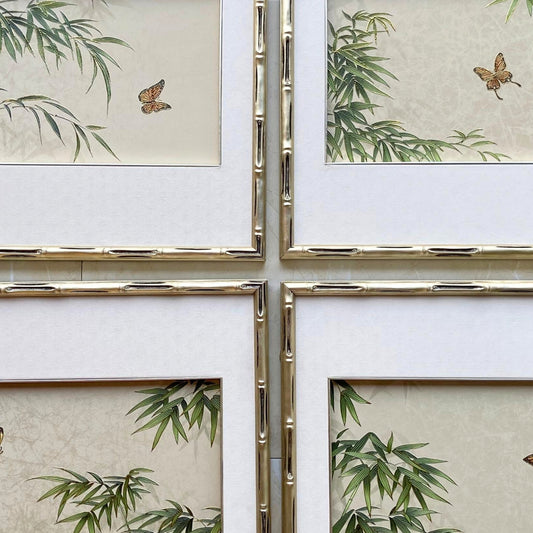 Satori - Butterfly & Nature Inspired Premium Wall Art (Set of 4) ~ 3.5 x 3.5 ft