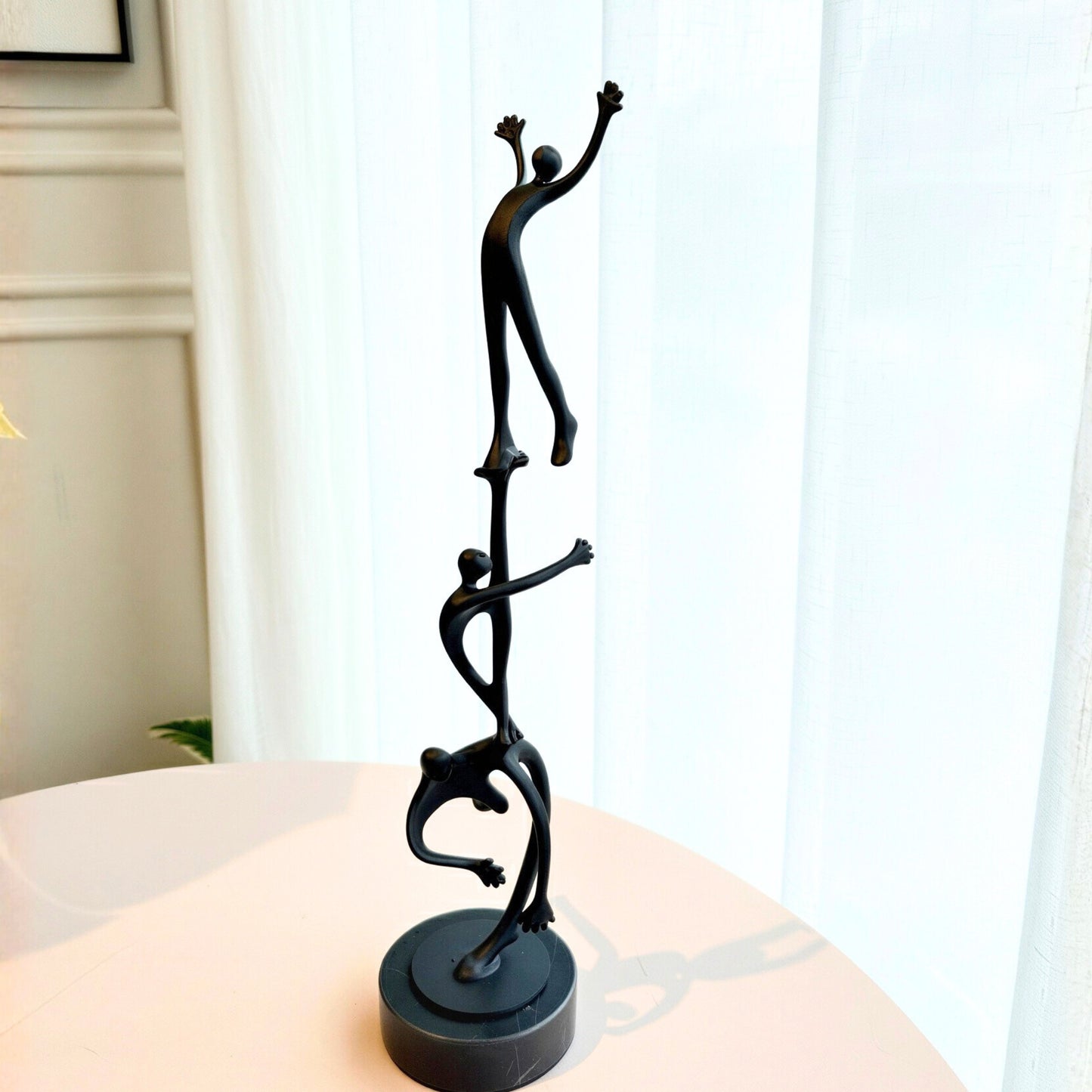 Ascent - Metal & Marble Human Figurine ~ 1.5 ft Tall