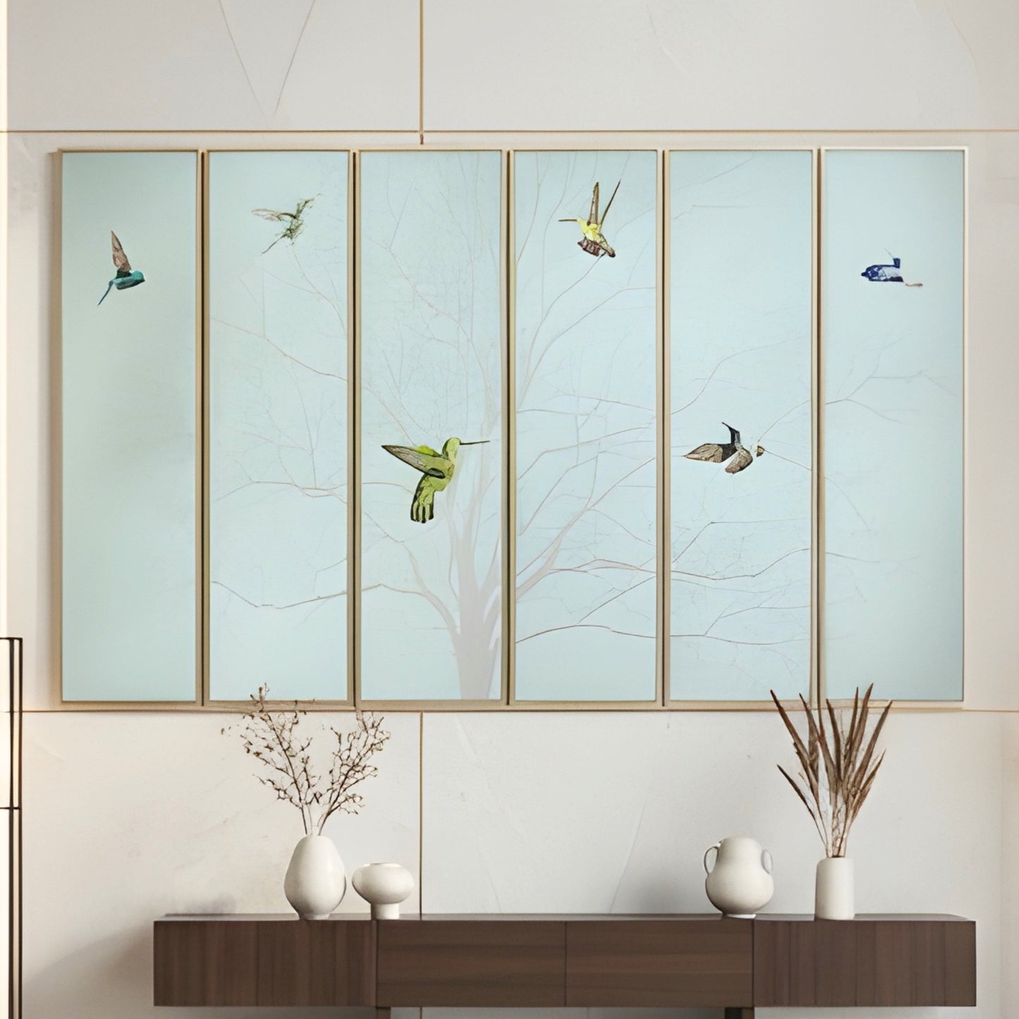 Skybound – Nature inspired Mixed Media Wall Art (Set of 6) ~ 6.5 ft x 4 ft