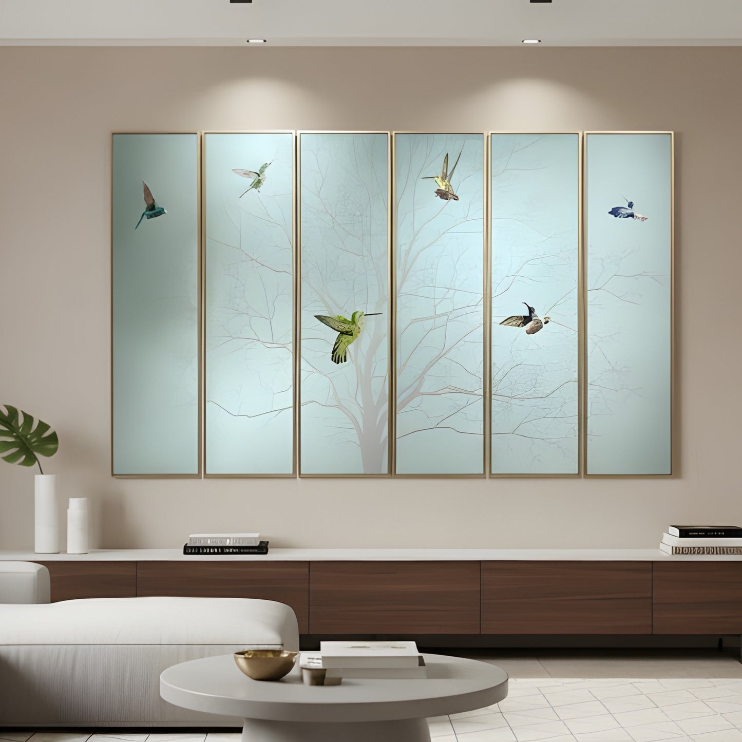 Skybound – Nature inspired Mixed Media Wall Art (Set of 6) ~ 6.5 ft x 4 ft