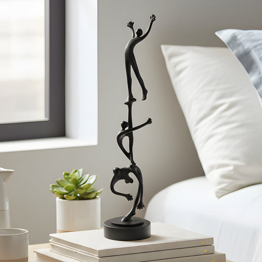 Ascent - Metal & Marble Human Figurine ~ 1.5 ft Tall