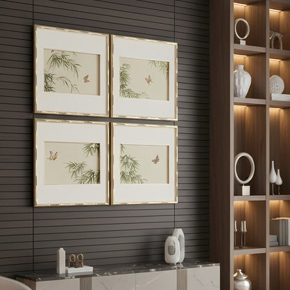 Satori - Butterfly & Nature Inspired Premium Wall Art (Set of 4) ~ 3.5 x 3.5 ft