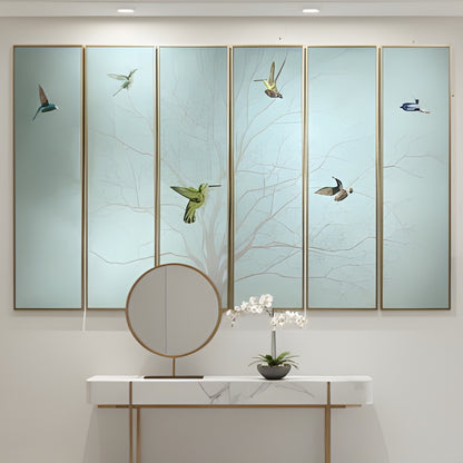 Skybound – Nature inspired Mixed Media Wall Art (Set of 6) ~ 6.5 ft x 4 ft