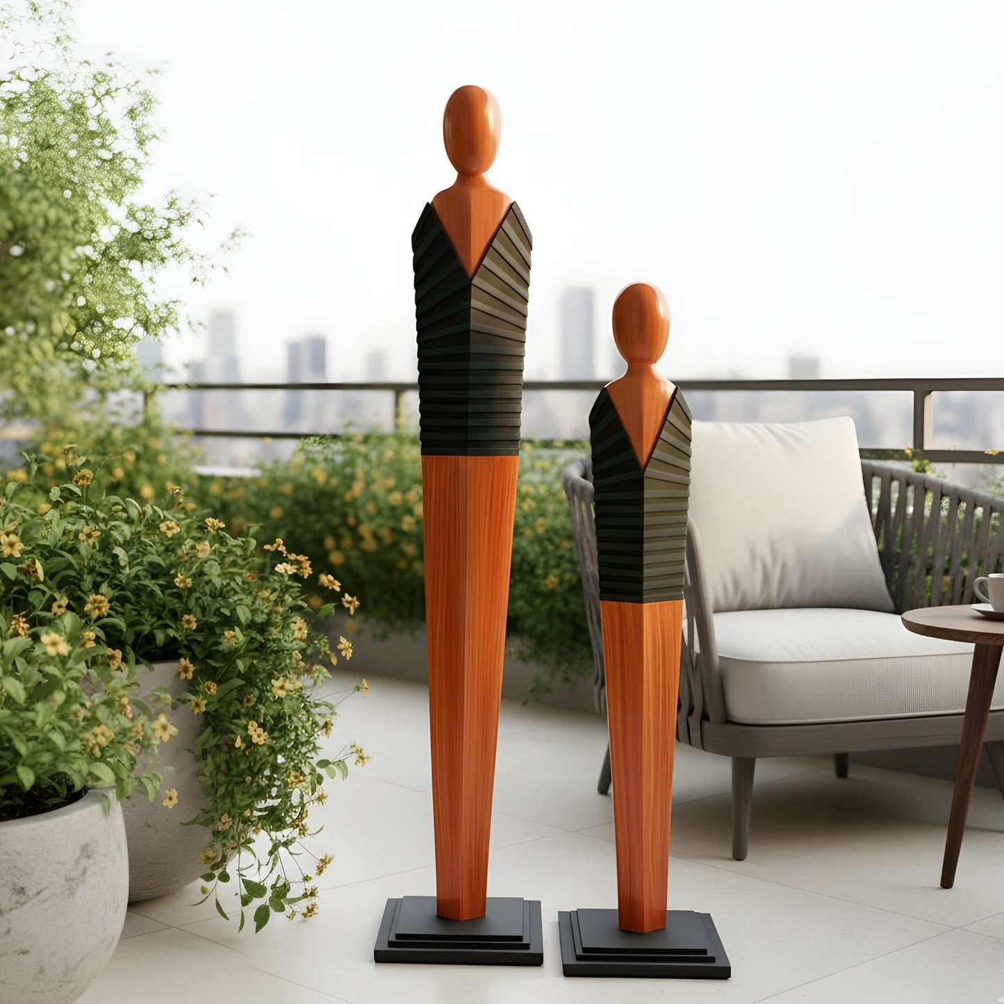 The Modernists - Human Floor Sculptures ~ 5 ft Tall