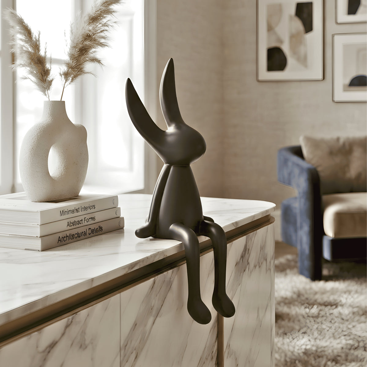 Hoppers - Ceramic Bunny Showpieces (Set of 2) - Style 2