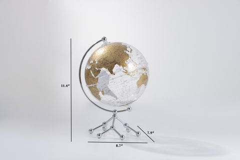 Columbus’ Compass - Stainless Steel & Acrylic Globe Sculpture